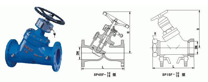 SP45F、SP15F數(shù)字鎖定平衡閥結(jié)構(gòu)圖
